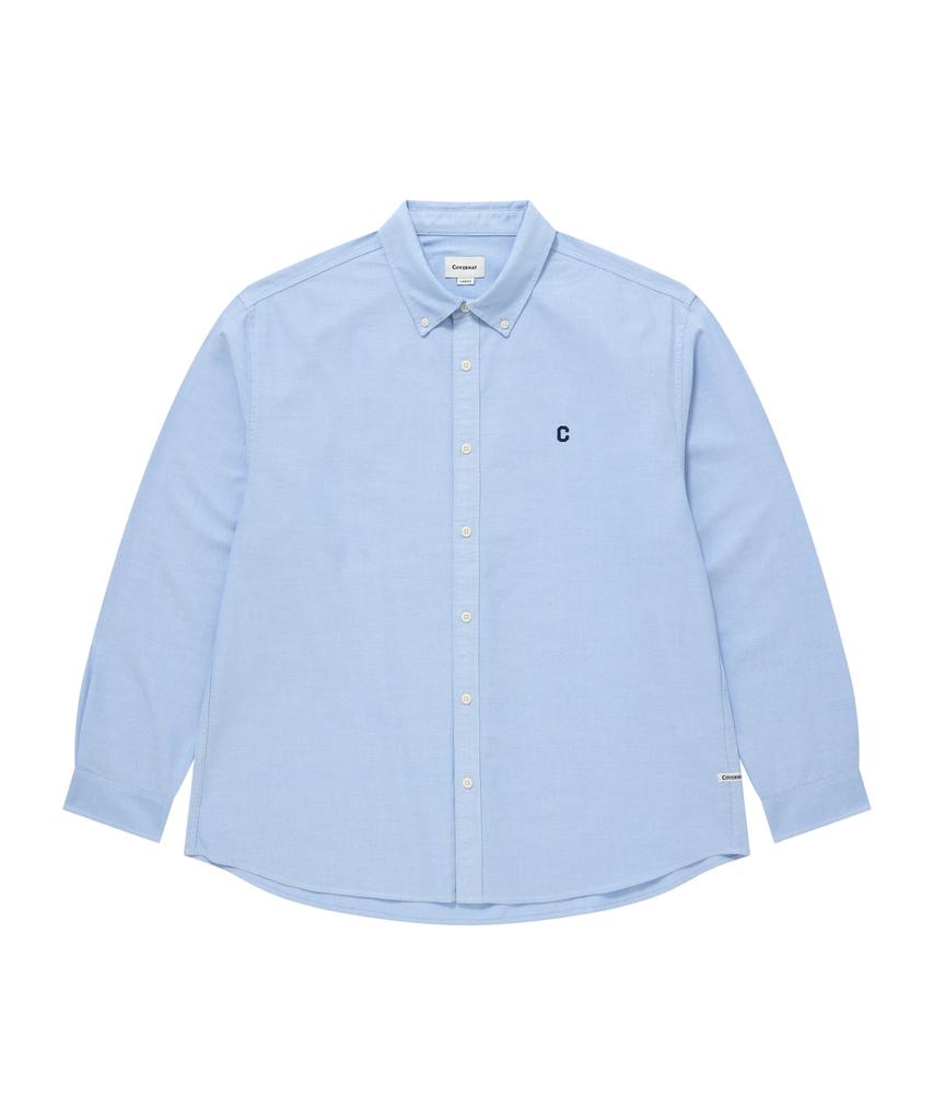 COVERNAT Coolmax® C Logo Oxford Shirt Blue