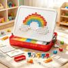 DIY Set Mushroom Peg Puzzle Toy 3D Mushroom Nail Puzzle Toy 3D Puzzle Toy  Boys Girls
