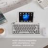 Ретро-механическая клавиатура в стиле панк с RGB-подсветкой, двухрежимным проводным и Bluetooth подключением, гальванизированными круглыми клавишами, для игр и офисной работы - в наличии