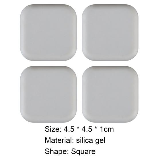 4 шт. противоударные квадратные силиконовые бамперы для дверных ручек однотонные самоклеящиеся дверные защитные накладки