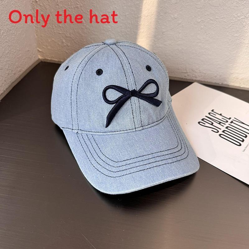 Бейсболка с бантом-бабочкой для женщин с широкими полями, солнцезащитная и из дышащего хлопка для летнего стиля