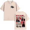 2025 Summer Raptor Ryan Castro Music Album Tour Graphic Tshirt Mens Casual Cotton Loose Tshirt Retro Loose Shirt