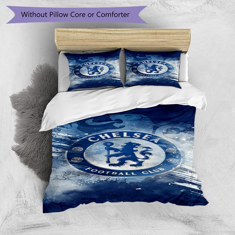 3pcs Duvet Cover Set (1*Duvet Cover + 2*Pillowcase, Without Core),football club.C Print Bedding Set, Bedroom Decor, All‑Season, Birthday Gift