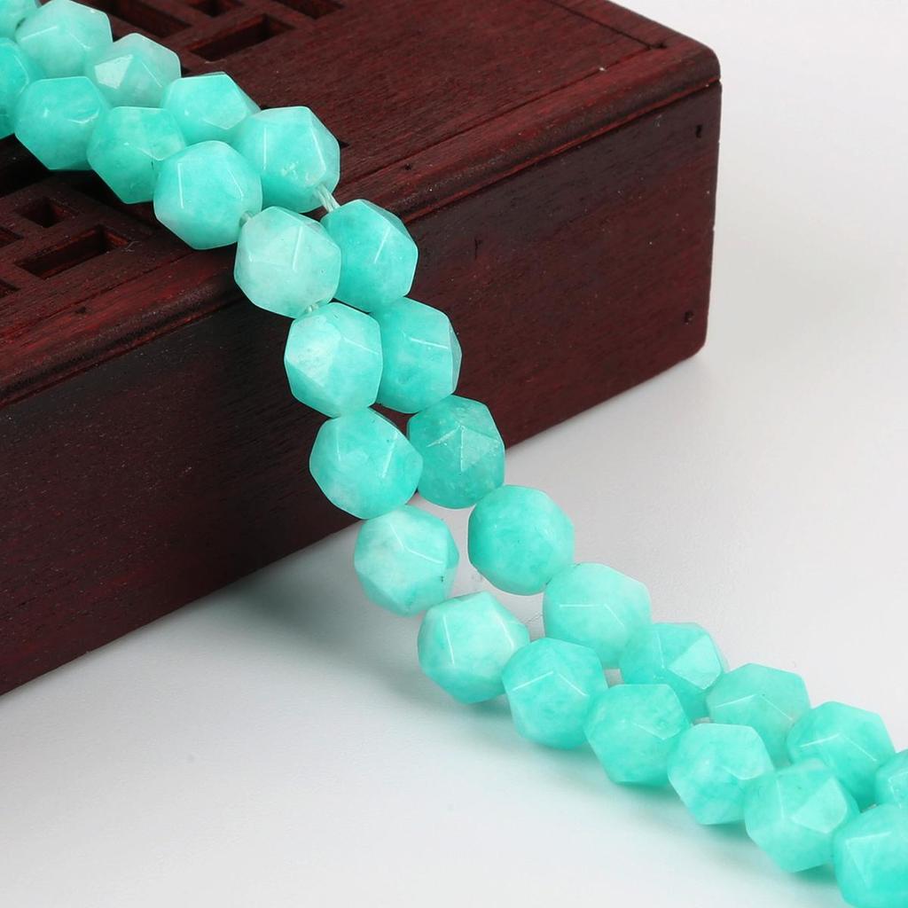 Граненый натуральный камень, острые 8 мм, свободные бусины, ожерелье, браслет, аксессуар для изготовления ювелирных изделий