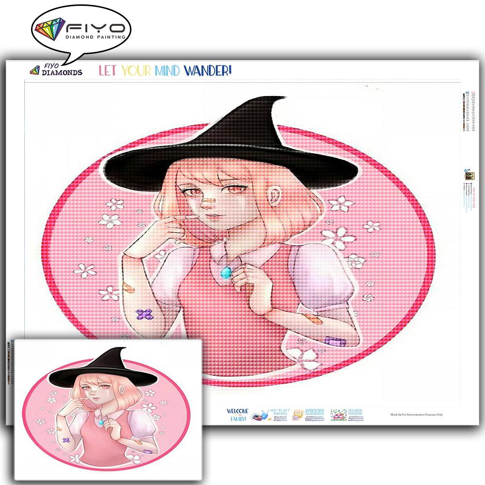 Diamond Painting Full Drill Square Anime Girl Diamond Embroidery Cross Stitch Portrait Mosaic Kitchen Needlework Home Decor