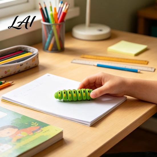 Realistic Caterpillar Model 1/5/10Pcs 3D Printed Figurine Movable Joints Fidget Insect Toy Articulated Figure for Stress Relief