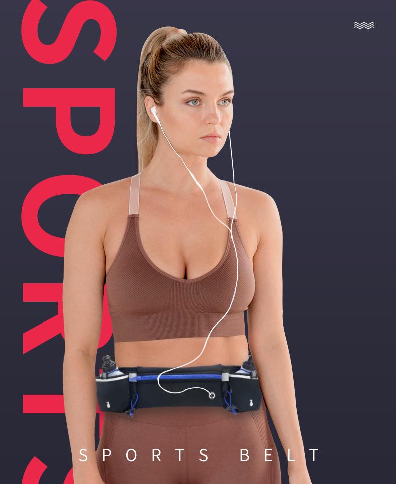 Многофункциональная поясная сумка для занятий спортом на открытом воздухе, с держателем для бутылки с водой