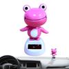 Розовая лягушка автомобильные солнечные украшения украшение салона автомобиля украшения приборной панели украшение с качающейся головой на солнечной батарее для автомобиля