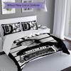 3pcs Custom Name Eminem Set,Includes 1 Duvet Cover and 2 Pillowcases,All-season Bedroom Decor