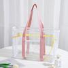 Large Capacity Pvc Transparent Handbag Cosmetic Bag Beach Tote Bag  Streetwear