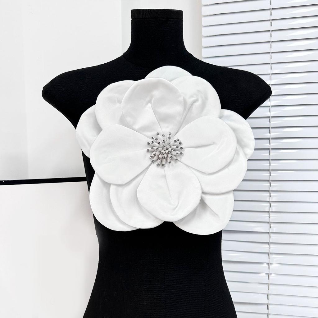 Многослойная мягкая ткань, большая брошь-цветок, стильная заколка для платьев и топов, цветочный корсаж, аксессуар для вечеринки