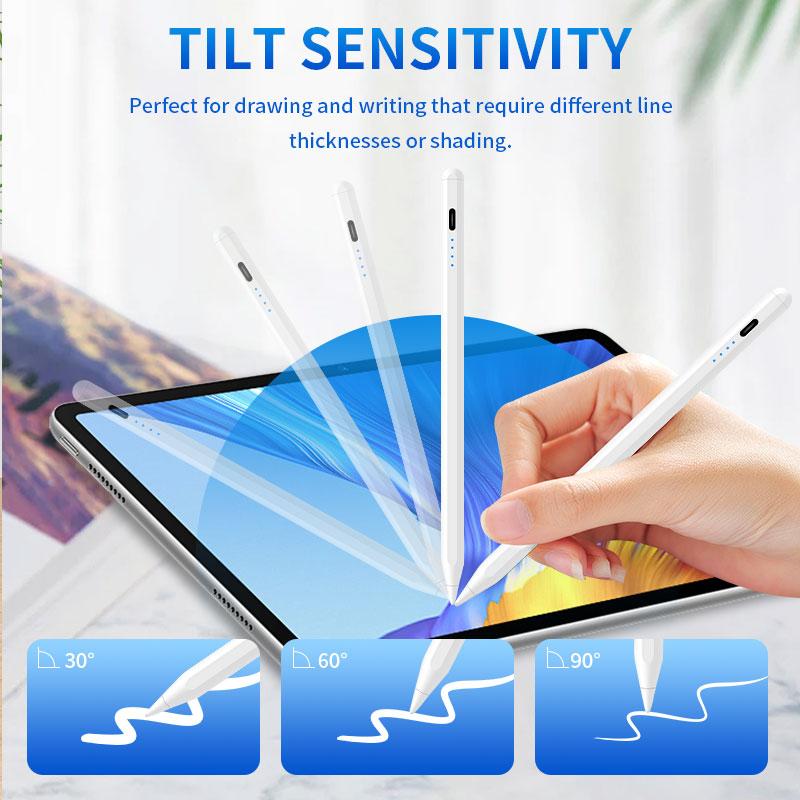 Smart Magnetic Stylus Pen Pad Pencil With Palm Rejection Tilt Angle Sensing & Replaceable Nib Stylus for Tablets 10/9/8/7/6