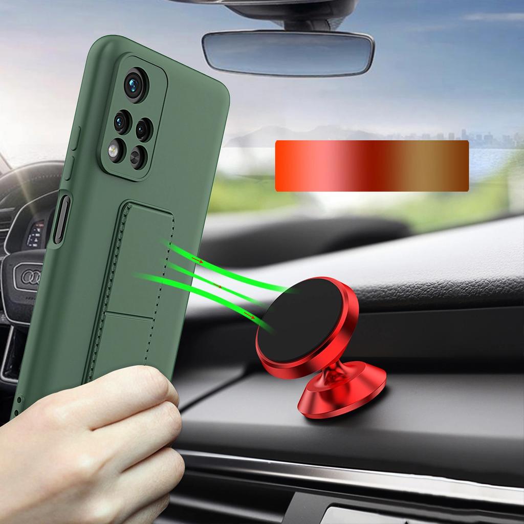 Wozinsky Kickstand Case Silicone Case With Stand For Xiaomi Redmi 10 Black