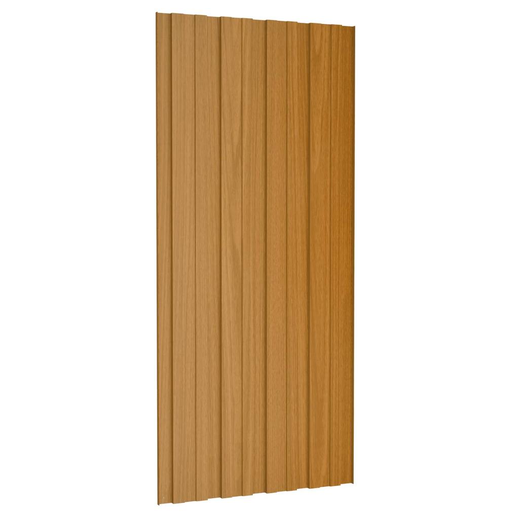 Roof Panel 12 Pcs Natural 100 x 45 cm Galvanized Steel