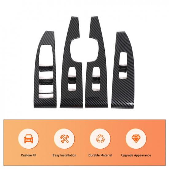 ABS Углеволокно Накладка на кнопку переключателя стеклоподъемника для Kia Sorento MQ4 21-25