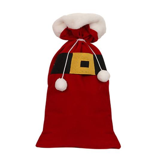 Рождественский бархатный мешок Санты с кулиской, красный мешок для подарков Санты, большой мешок для упаковки подарков для рождественского подарка, принадлежность для вечеринки