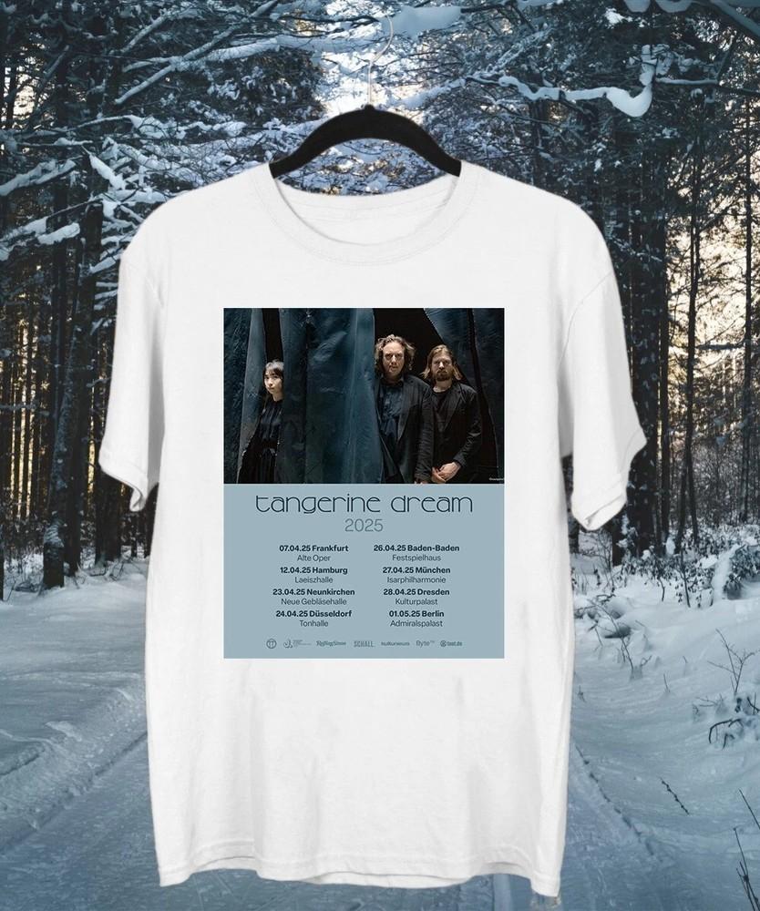 Tangerine Dream Тур по Германии Белая хлопковая футболка Полный размер S-5XL Унисекс футболка