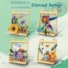 KAZI Eternal Flower Mural Sunflower Dragonfly Butterfly Building Blocks Children's Toy Gift NO BOX
