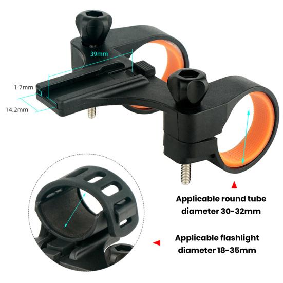 1 комплект, держатель для велосипедного фонаря, противоскользящая силиконовая прокладка, быстросъемный передний руль, зажим для фонарика, крепление для велосипеда