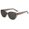 TR High-definition polarized cat-eye sunglasses for men and women, make the face appear smaller, with a high-end feel, UV protection, black frame