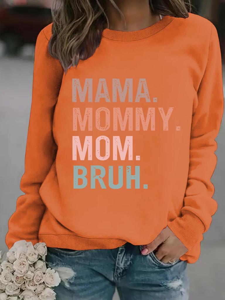 Женская толстовка с длинным рукавом и круглым вырезом MAMAMOMMY для осени/зимы