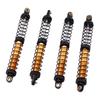 4Pcs 1 10 Model Car Dual Spring Shock Damper Alloy 1 10 RC Dampers with 8 Spare Springs 120mm Gold