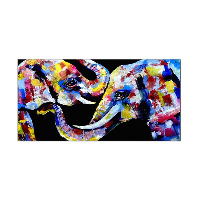 Современное граффити, животное, слон, тигр, лев, холст, картина, настенная живопись, постеры и принты для гостиной, офиса, домашнего декора, без рамки