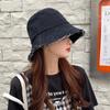 Denim Bucket Hat Women's Summer Sunshade UV Protection Sun Hat Ins Trend Hat 2025 New Big Brim