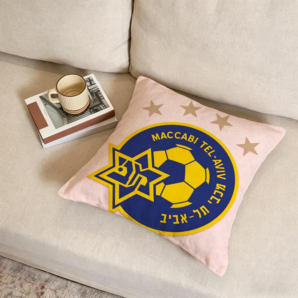 P Maccabi Tel Avivs Cushion Cover fabric soft furnishingPillowcase cushion cover sofa pillow home decoration