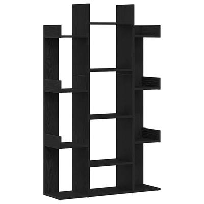 Bookshelf Black Oak Effect 86 X 25.5 X 140 Cm
