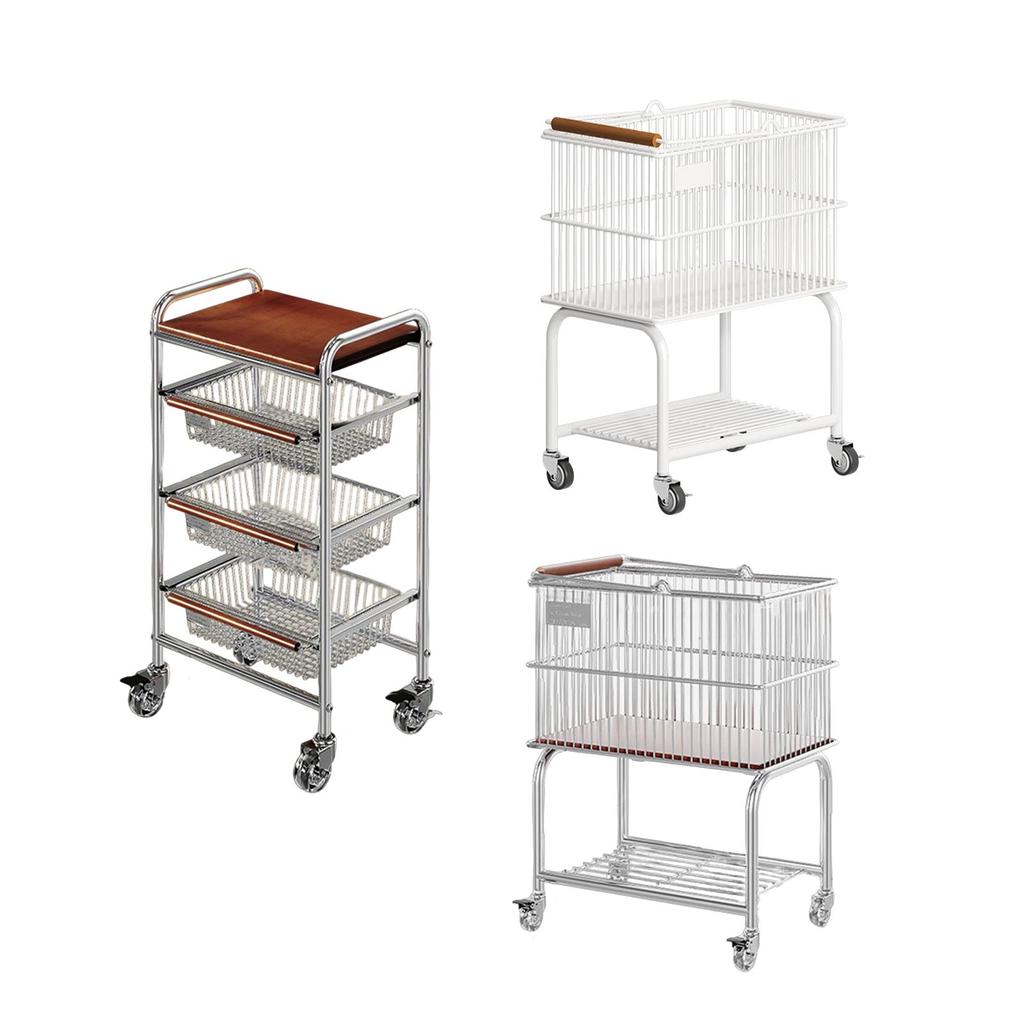 Detachable Storage Trolley on Wheels Serving As A Side Table in Dorm Or Bathroom