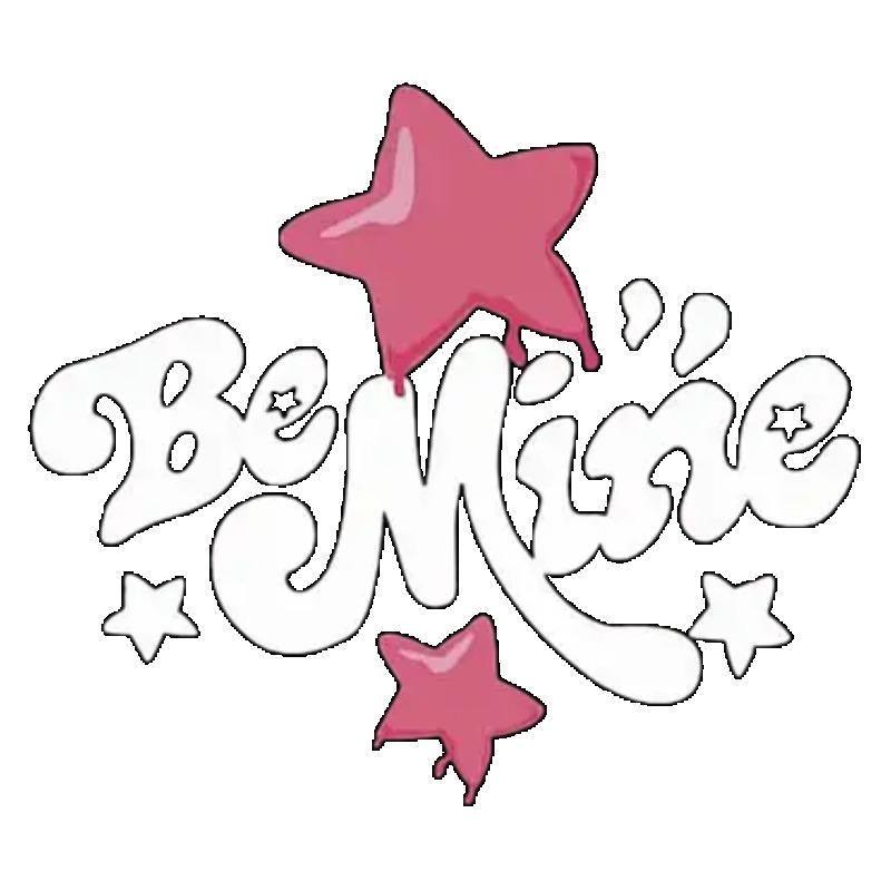 Футболка оверсайз черная Be Mine с принтом звезды, графическая футболка, повседневная одежда для женщин, подарок на День святого Валентина, топ