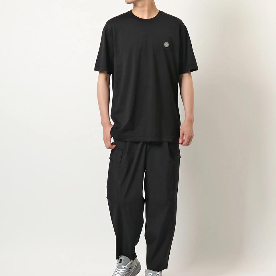 STONE ISLAND Футболка с коротким рукавом Черный Мужские Топы 761524113-V0029