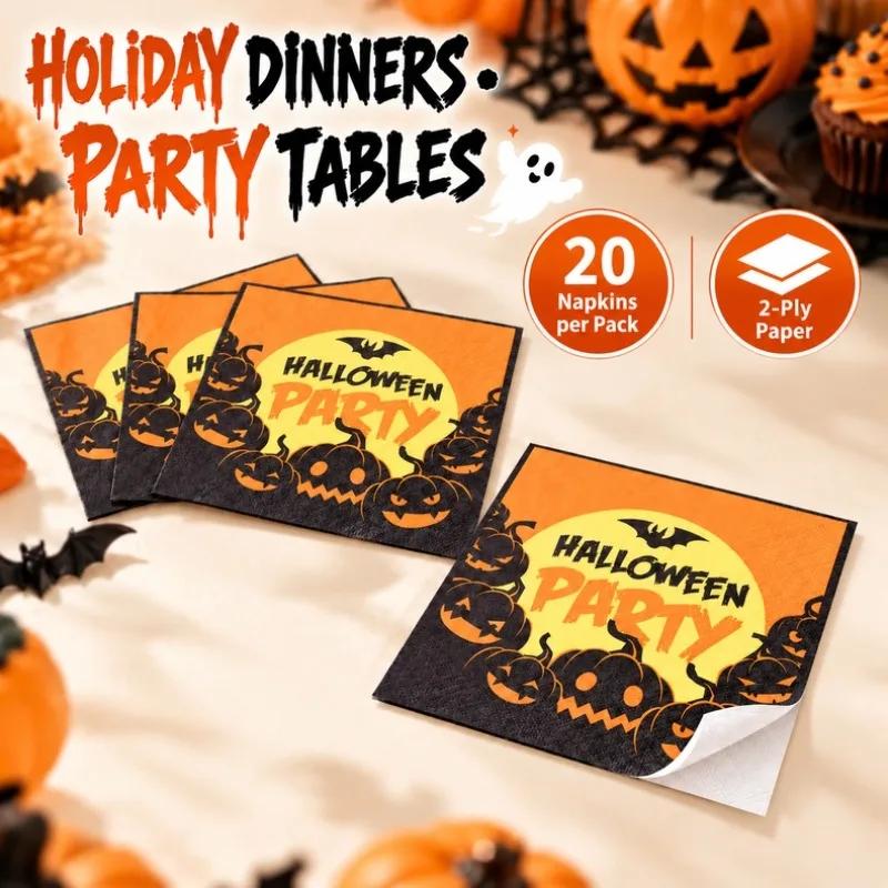 Halloween Pumpkin Paper Napkins 20pcs