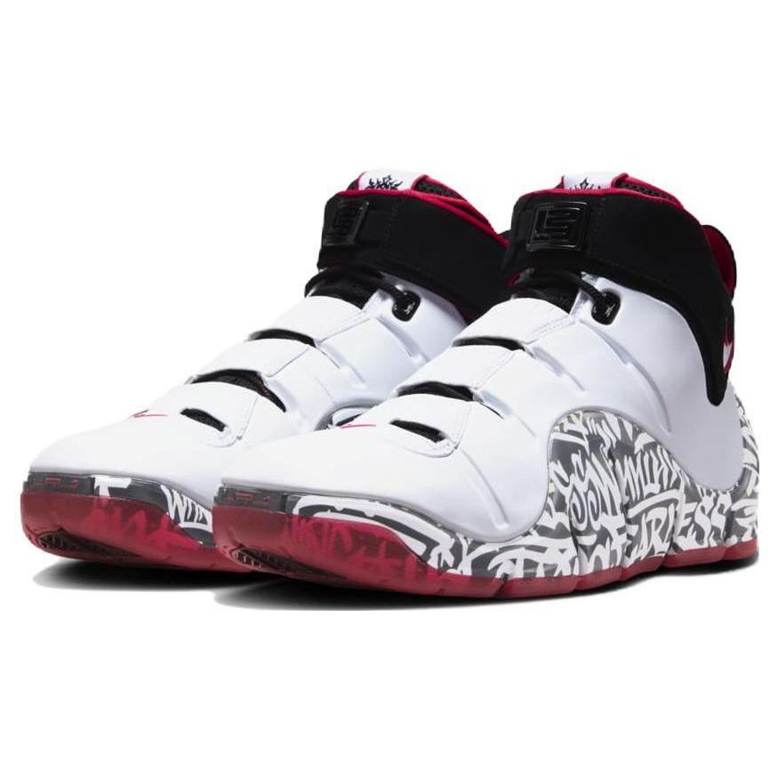 Nike Увеличить LeBron 4 Graffiti 2023 Мужские кроссовки Белый Черный Университет-Красный DJ4888-100