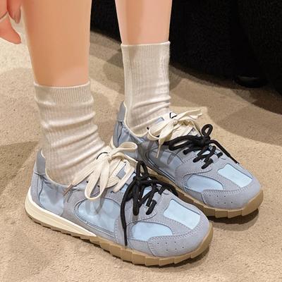 Модная женская обувь 2024 года, новые женские туфли на шнуровке из вулканизированной кожи, весна-осень, подошва Solft, разноцветные, плоские, повседневные, удобные кроссовки