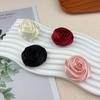 Корейские цветы ручной работы 4,5 см Роза 3D из атласной ткани для головных уборов и аксессуаров для одежды