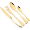 7 шт. золотой набор столовой посуды, высококачественный набор столовых приборов из нержавеющей стали, нож, вилка, чайная ложка, набор посуды, домашний кухонный ужин, набор столового серебра