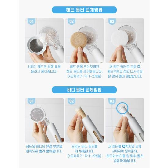ATOJET Window Filter Shower Head Set (1 Shower Head + 1 Filter Pack) – Purifying Bath Shower with Replaceable Filter