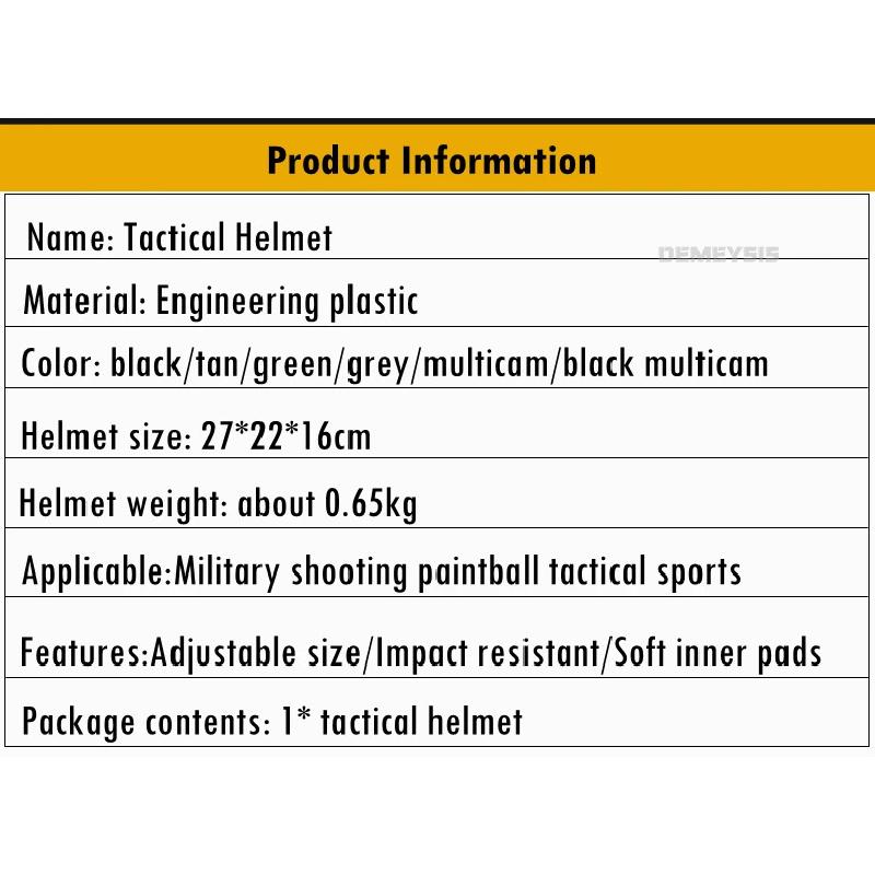 Tactical Fast Helmet Airsoft CS Game Helmets Outdoor Sports Hunting Shooting Paintball Head Protective Gear