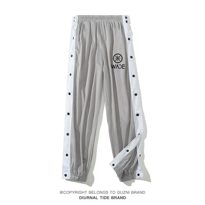 Owen Same Style Row Button Pants Appearance Warm-up Training Basketball Shorts Seconds off Full Open Buckle Breathable Quick-Drying Sports Casual