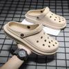 Half Platform Mules Hole Beach Slides Outdoor Eva Men's Shoe Male Slipper 2025 Style Fun Y2k Casual Elegant Mascullino