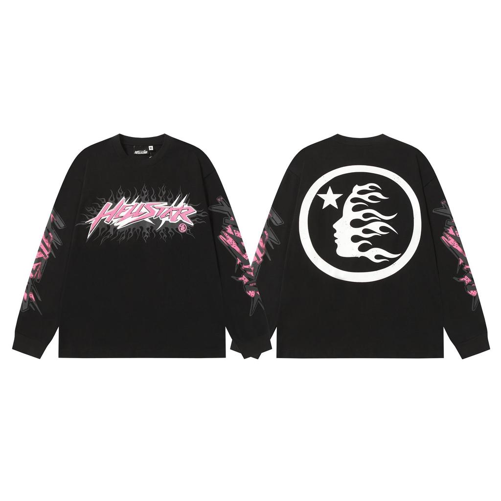 Кросс 2025 Hellstar Модный Уличный Свободный Худи с Длинным Рукавом для Мужчин и Женщин – Осенняя Одежда