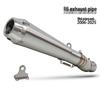 ARROW R6 Stainless Steel Motorcycle Exhaust Mid-Pipe with Baseball Tailpipe (2006-2025).
