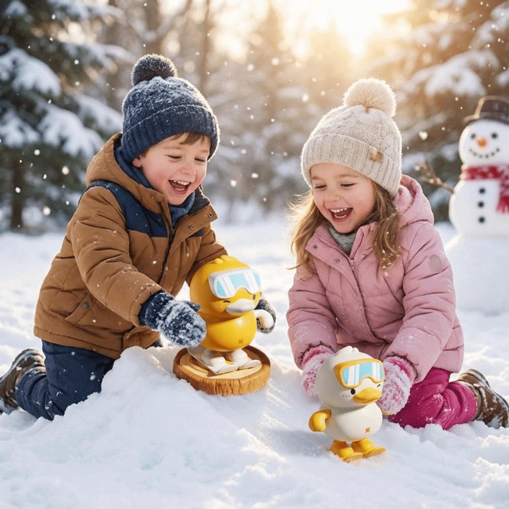 Yellow Duck Skiing duck toy Clockwork Design Jumping Duck Toy Clockwork Duck Toy Baby Training