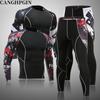 2Pcs Men's Sportwear Underwear Set Compress Long Johns Men Brands Sport Suits Size S-4XL