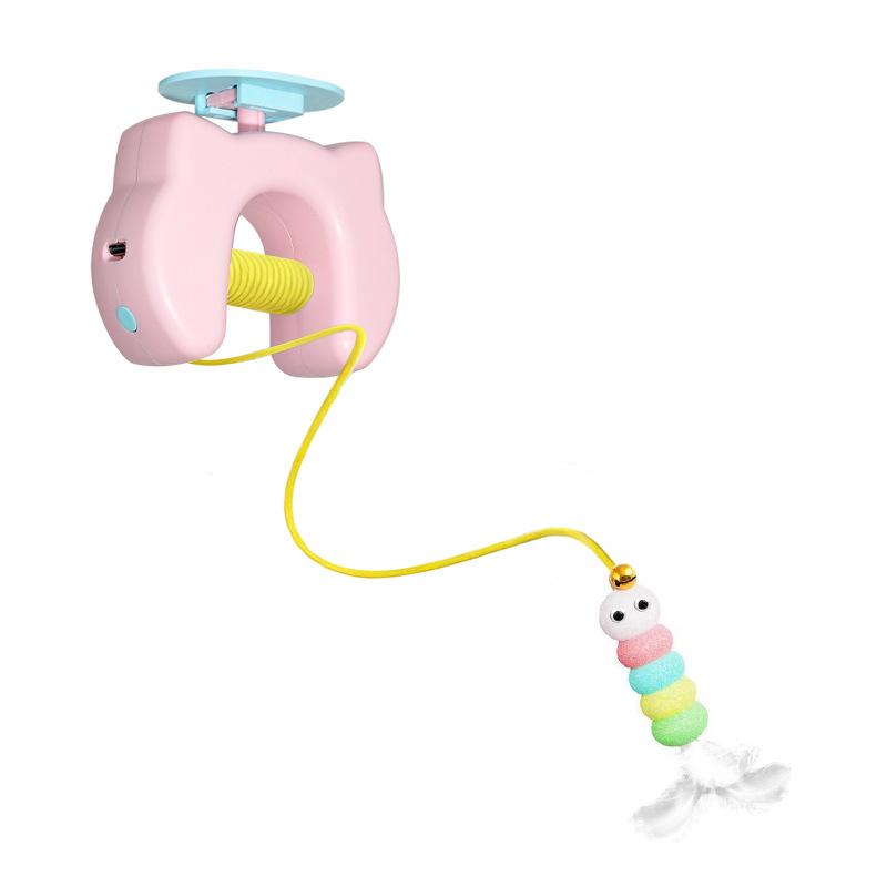 Электрический интерактивный мячик для дразнения кошек и палочка, игрушка для котят