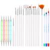23Pcs Nail Art Pens Set Nail Painting Brushes Nail Liner Brushes Double-ended Nail Dotting Pens Manicure Tools