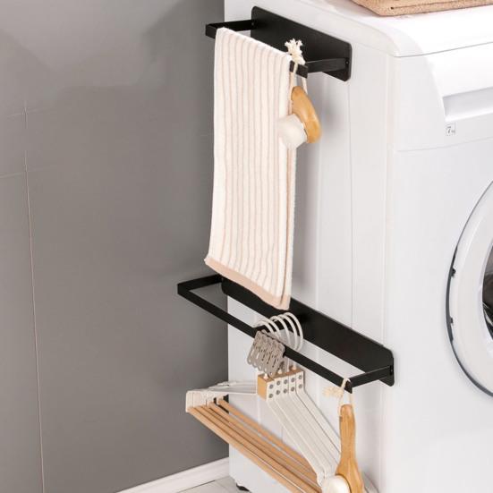 Магнитная вешалка для одежды, вешалка для белья, органайзер для вешалок, прочный держатель для вешалок из углеродистой стали, экономящий место в прачечной