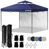 CYFIE тентовая палатка 3мx3м с 1 боковой ветрозащитой 3 высоты УФ-защита с высокой водонепроницаемостью стальной ветрозащитный тент легко в использовании удобный чехол для предотвращения стихийных бедствий и хранения